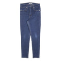 LEVI'S Womens Slim Blue Denim Raw Jeans W30 L30 Stretch Cotton Blend Zip