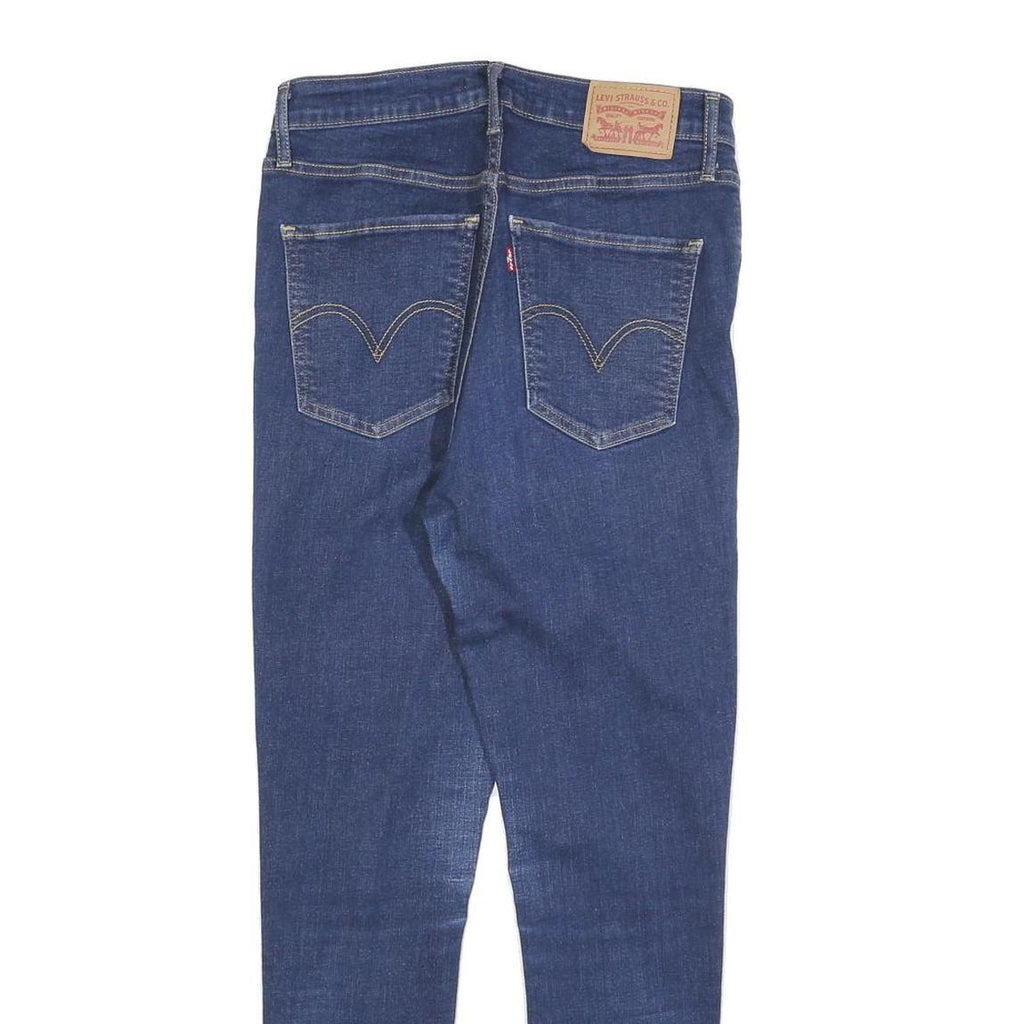 LEVI'S Womens Slim Blue Denim Raw Jeans W30 L30 Stretch Cotton Blend Zip