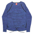 NIKE Womens Blue Patterned Cotton Blend Jumper Crew Neck M Lightweight Comfort