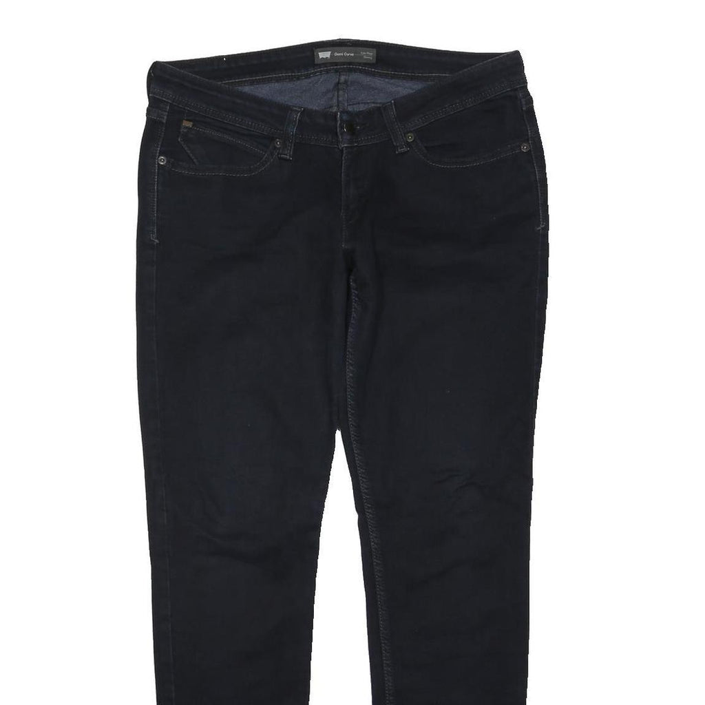 LEVI'S Womens Jeans Black Slim Skinny Denim W34 L31 Button Cotton Blend