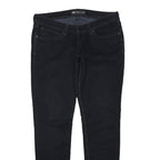 LEVI'S Womens Jeans Black Slim Skinny Denim W34 L31 Button Cotton Blend