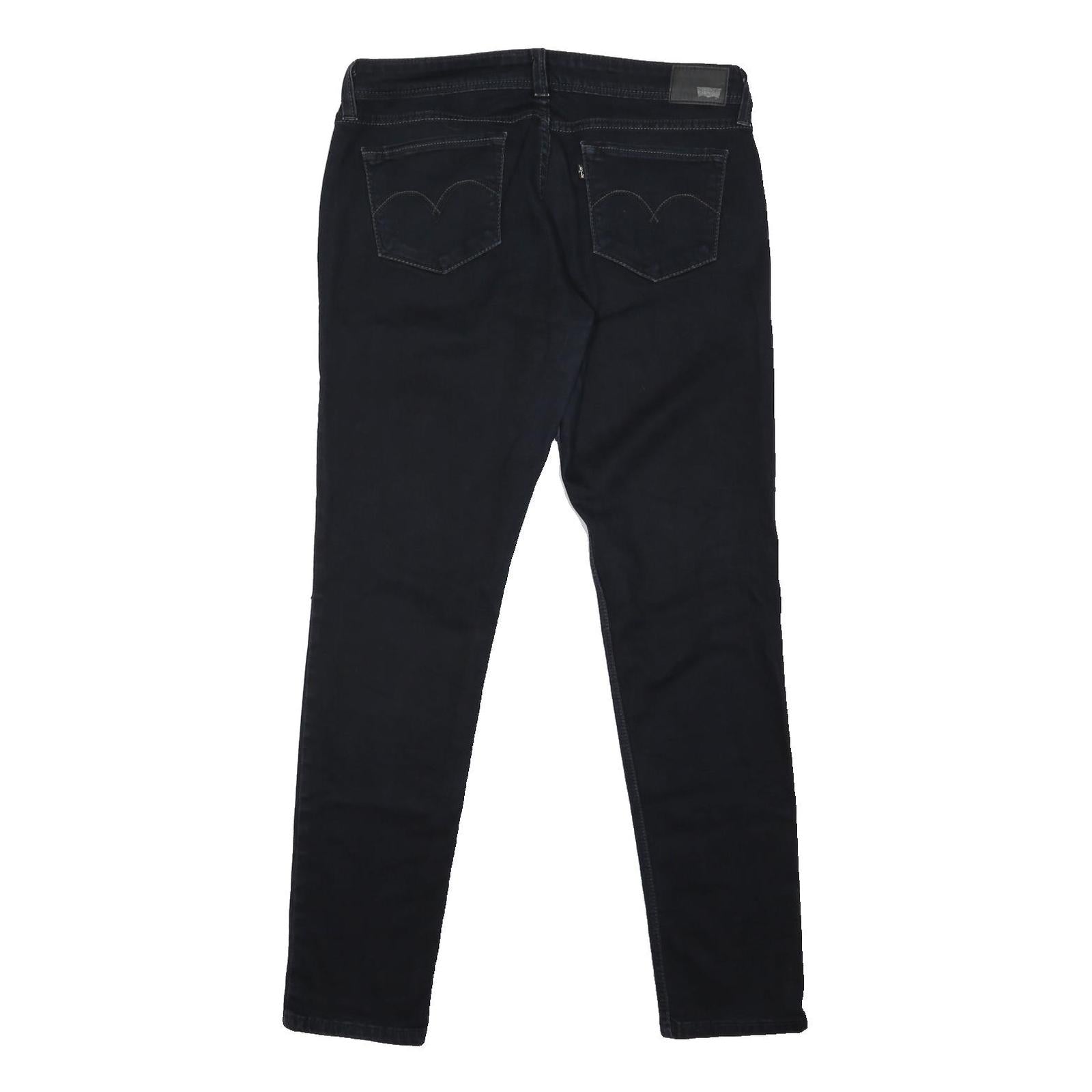 LEVI'S Womens Jeans Black Slim Skinny Denim W34 L31 Button Cotton Blend