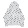 CHAMPION Boys Grey All Over Logo Print Pullover Hoodie XL