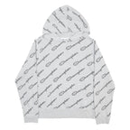 CHAMPION Boys Grey All Over Logo Print Pullover Hoodie XL