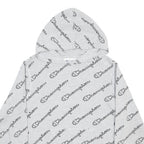 CHAMPION Boys Grey All Over Logo Print Pullover Hoodie XL
