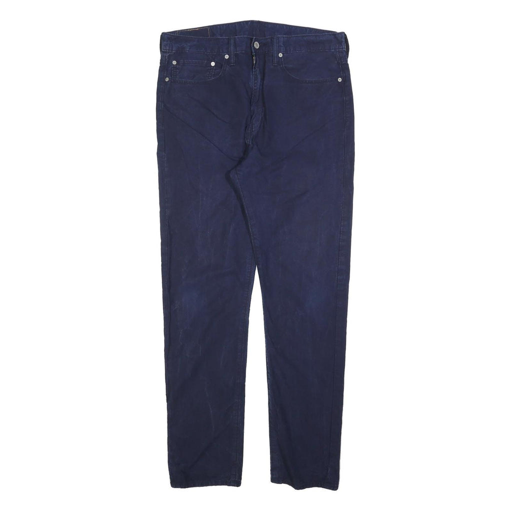 LEVI'S Mens Cotton Blend Navy Blue Regular Fit Straight Leg Trousers W34 L32
