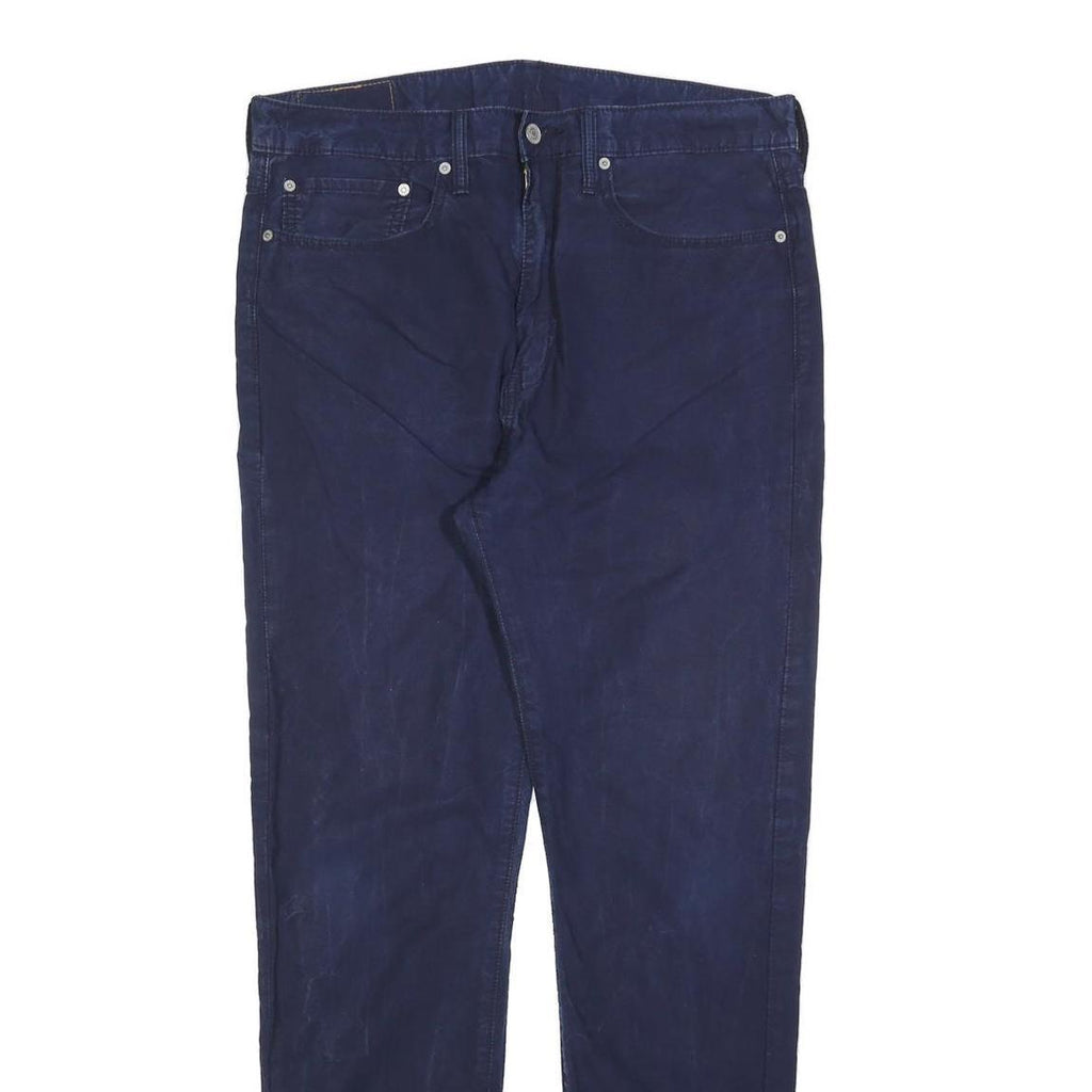 LEVI'S Mens Cotton Blend Navy Blue Regular Fit Straight Leg Trousers W34 L32