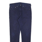 LEVI'S Mens Cotton Blend Navy Blue Regular Fit Straight Leg Trousers W34 L32