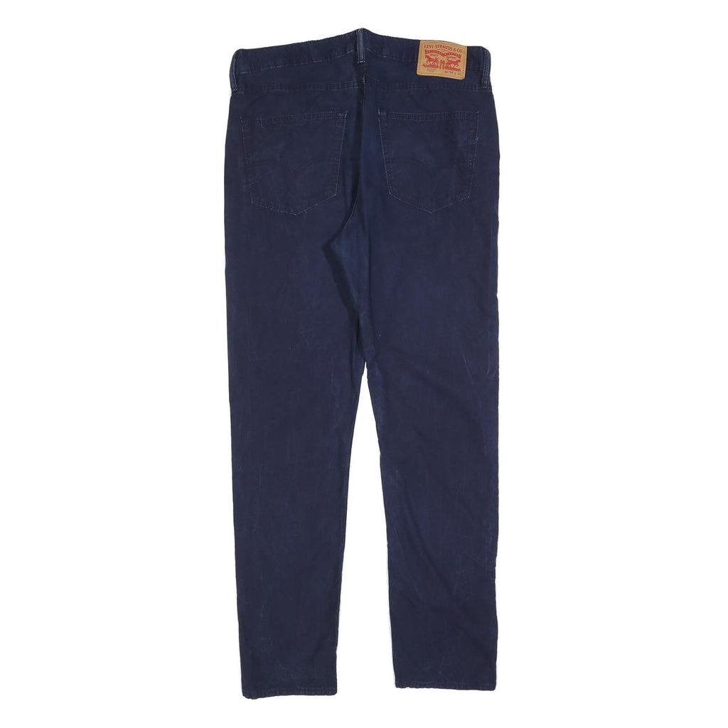 LEVI'S Mens Cotton Blend Navy Blue Regular Fit Straight Leg Trousers W34 L32