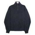 NAUTICA Mens Navy Blue Pullover Plain Crew Neck Basic Knit M Cotton Casual