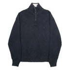 NAUTICA Mens Navy Blue Pullover Plain Crew Neck Basic Knit M Cotton Casual