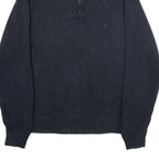 NAUTICA Mens Navy Blue Pullover Plain Crew Neck Basic Knit M Cotton Casual