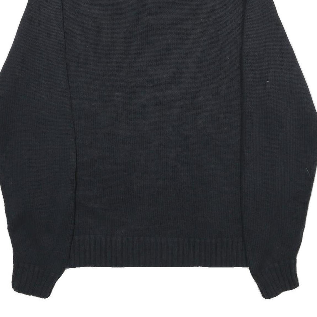 NAUTICA Mens Navy Blue Pullover Plain Crew Neck Basic Knit M Cotton Casual