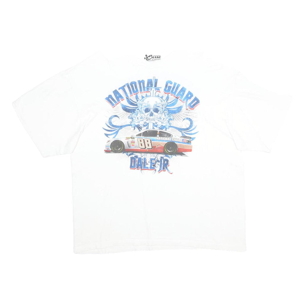 CHASE AUTHENTICS Mens White National Guard Dale Jr 2XL Short Sleeve Crew Neck