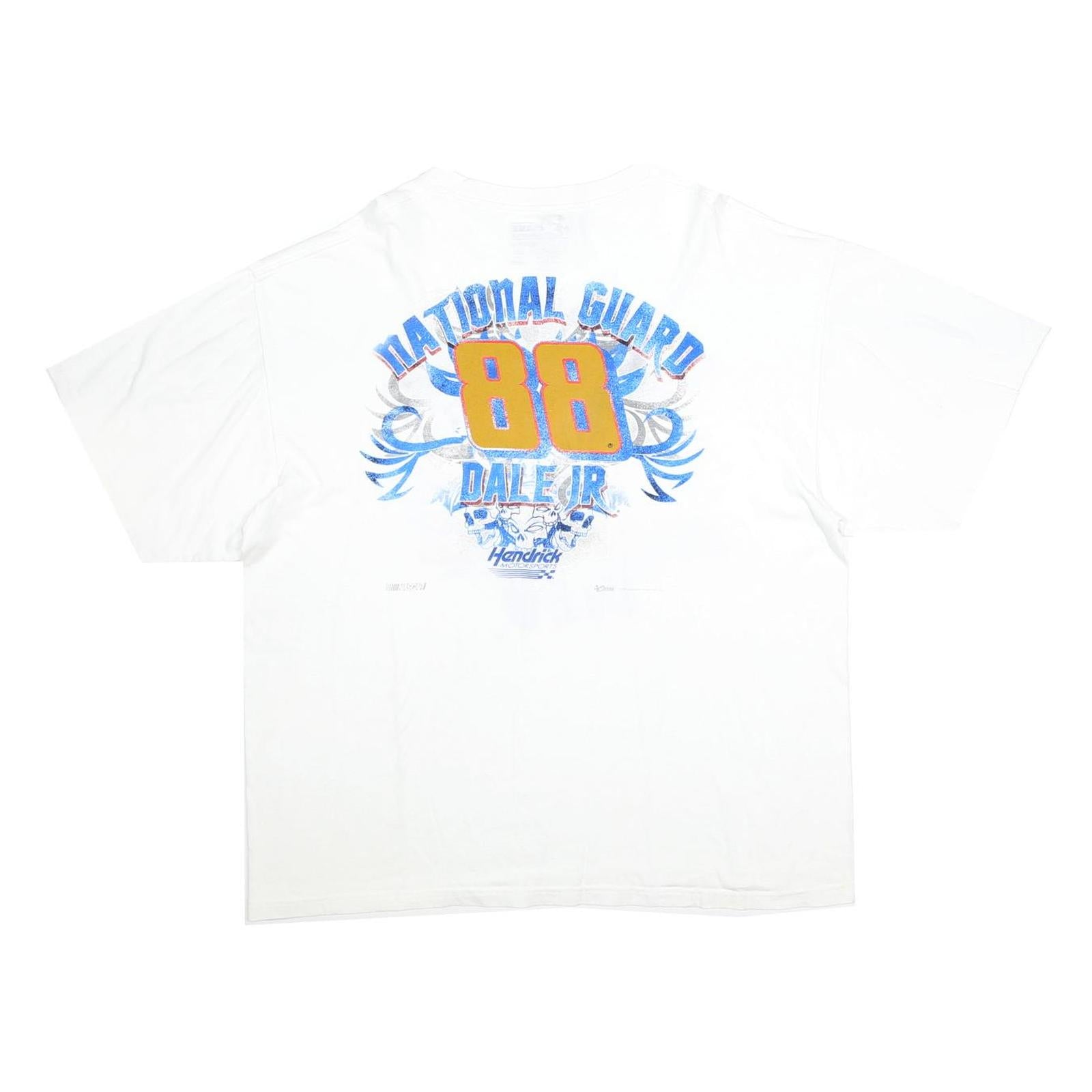 CHASE AUTHENTICS Mens White National Guard Dale Jr 2XL Short Sleeve Crew Neck