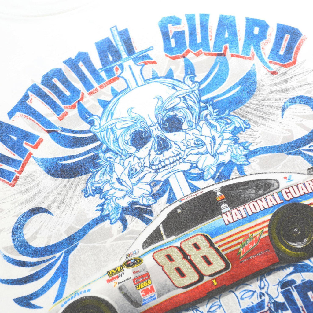 CHASE AUTHENTICS Mens White National Guard Dale Jr 2XL Short Sleeve Crew Neck
