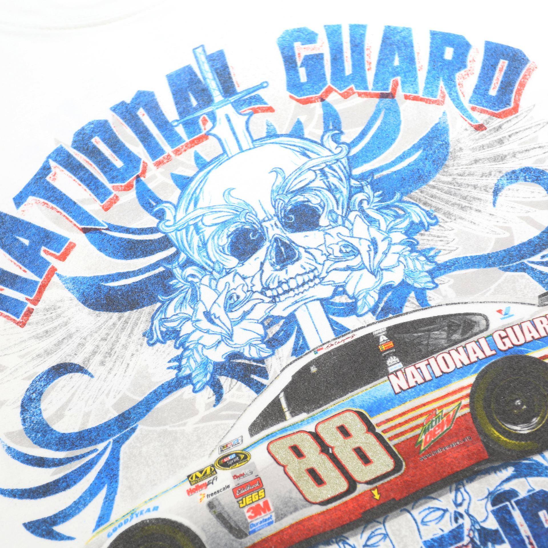 CHASE AUTHENTICS Mens White National Guard Dale Jr 2XL Short Sleeve Crew Neck