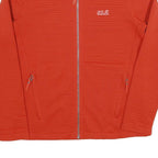 JACK WOLFSKIN Womens Red Cotton Blend Jacket UK 12 Plain Zip Bomber Style