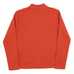 JACK WOLFSKIN Womens Red Cotton Blend Jacket UK 12 Plain Zip Bomber Style