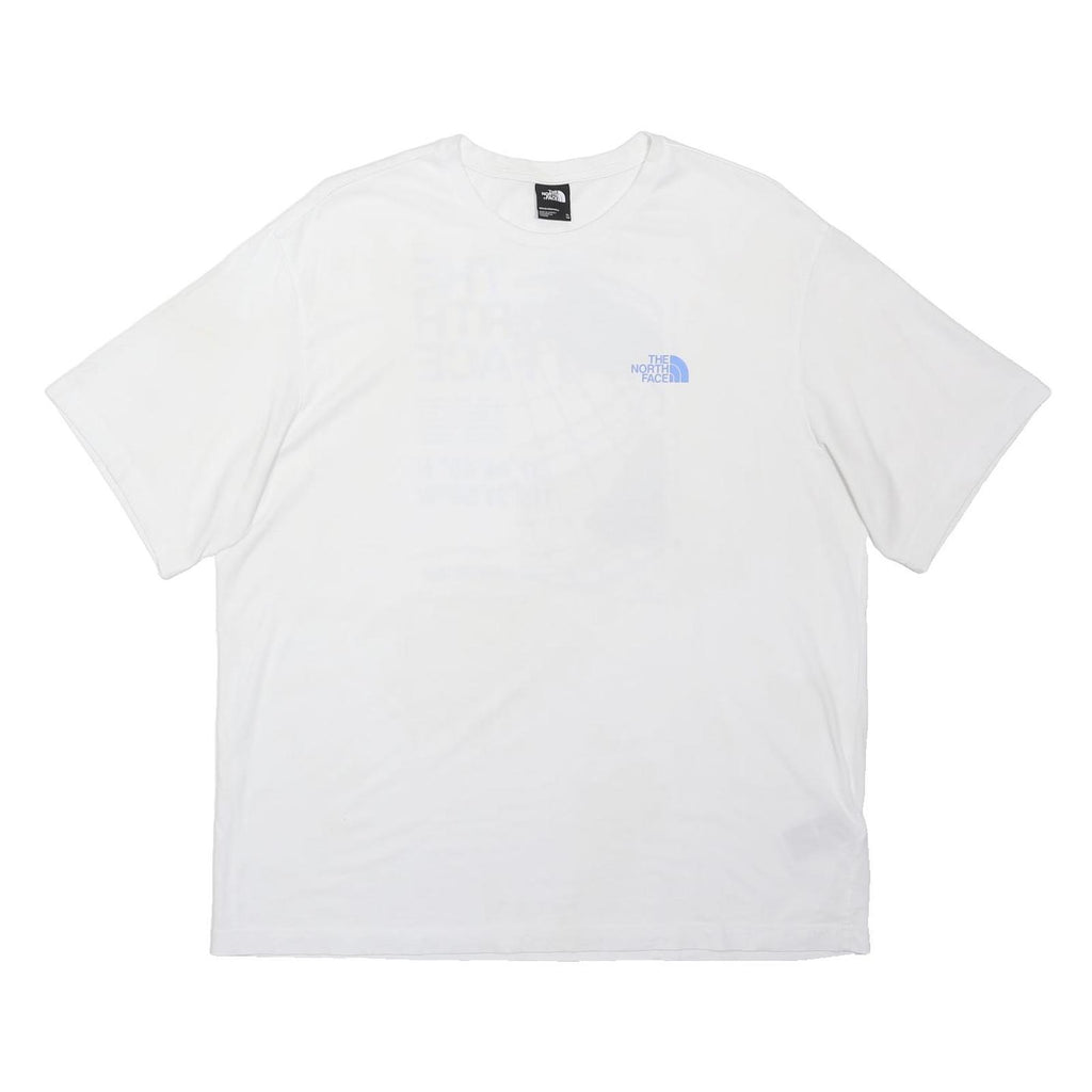 THE NORTH FACE Mens White Cotton Blend Graphic T-Shirt XL Short Sleeve Crew Neck