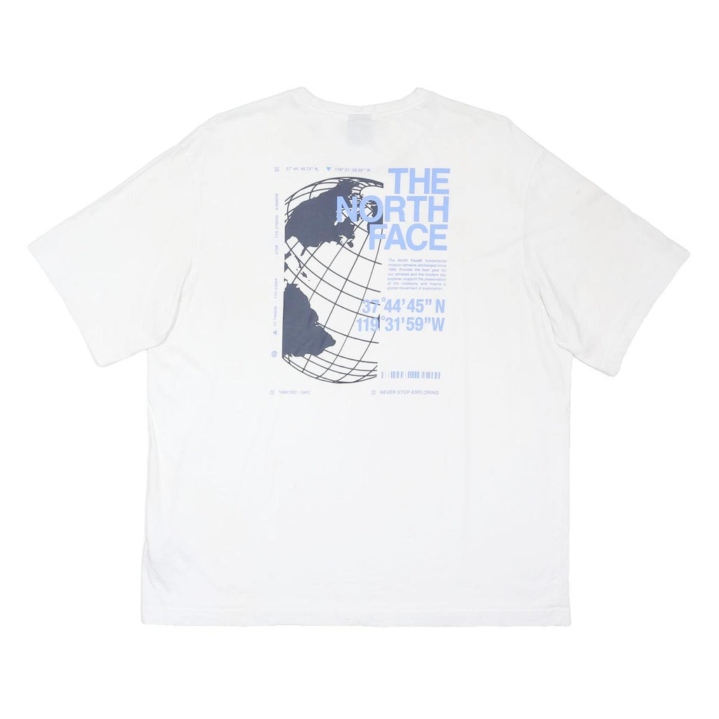 THE NORTH FACE Mens White Cotton Blend Graphic T-Shirt XL Short Sleeve Crew Neck