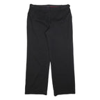 HOBBS LONDON Womens Wool Blend Black Regular Fit Straight Leg Trousers W34 L32
