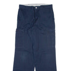DICKIES Cargo Mens Trousers Blue Regular Straight W33 L33