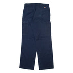 DICKIES Cargo Mens Trousers Blue Regular Straight W33 L33