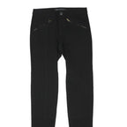 MARC JACOBS Womens Black Slim Skinny Polyester Blend Trousers W25 L30 Zip Pocket