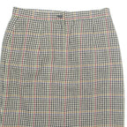 DAVID.N Womens Pencil Skirt Brown Midi Wool Check M
