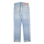 LEVI'S 501 Mens Jeans Blue Regular Straight Denim Light W34 L30 Classic Button