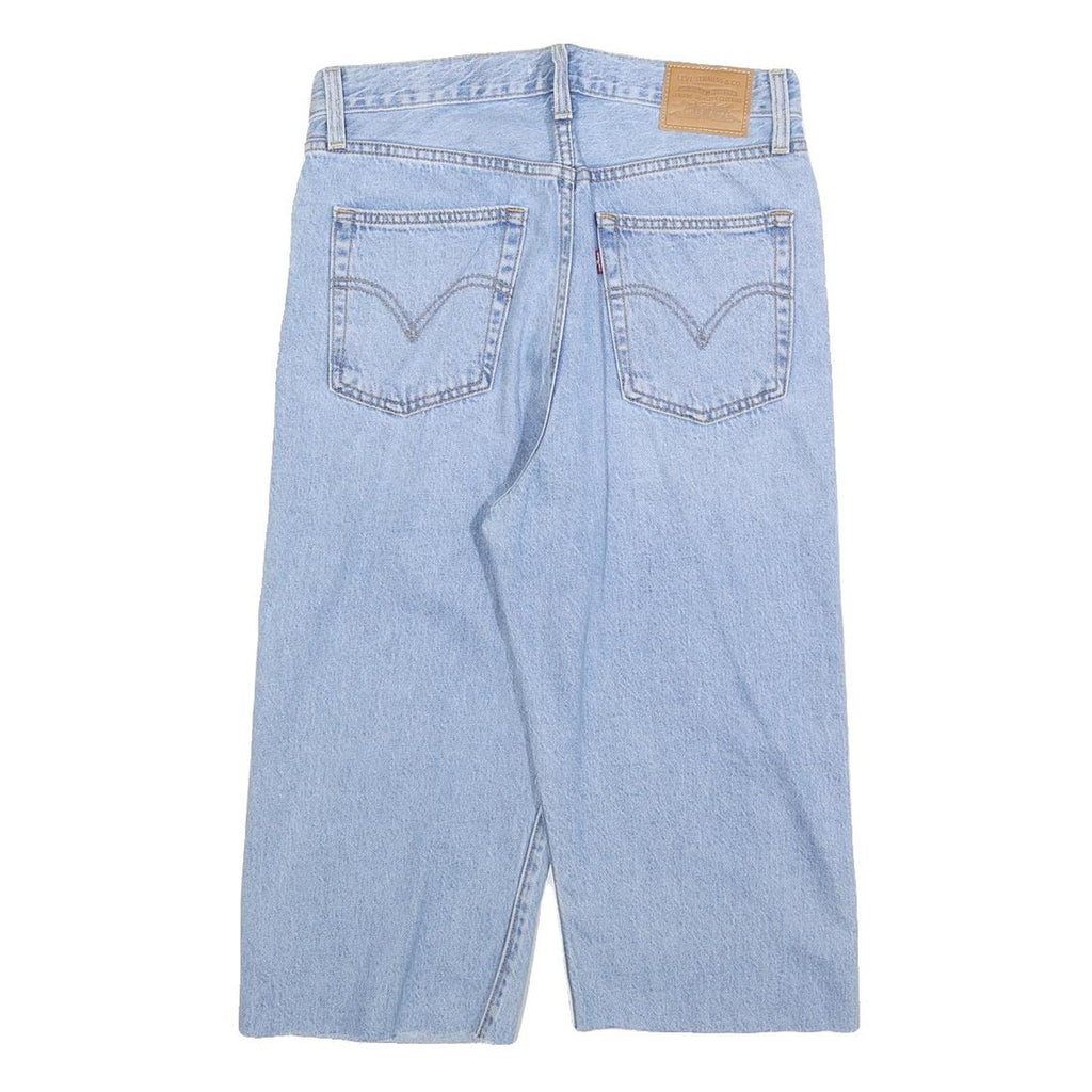 LEVI'S Womens Shorts Blue Cotton Blend Casual S W29 Vinyl Graphics