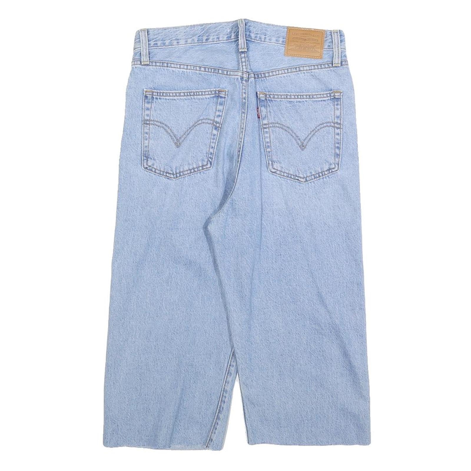 LEVI'S Womens Shorts Blue Cotton Blend Casual S W29 Vinyl Graphics