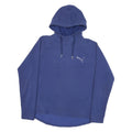 PUMA Womens Blue Hooded Pullover L Lightweight Sports Casual Hoodie