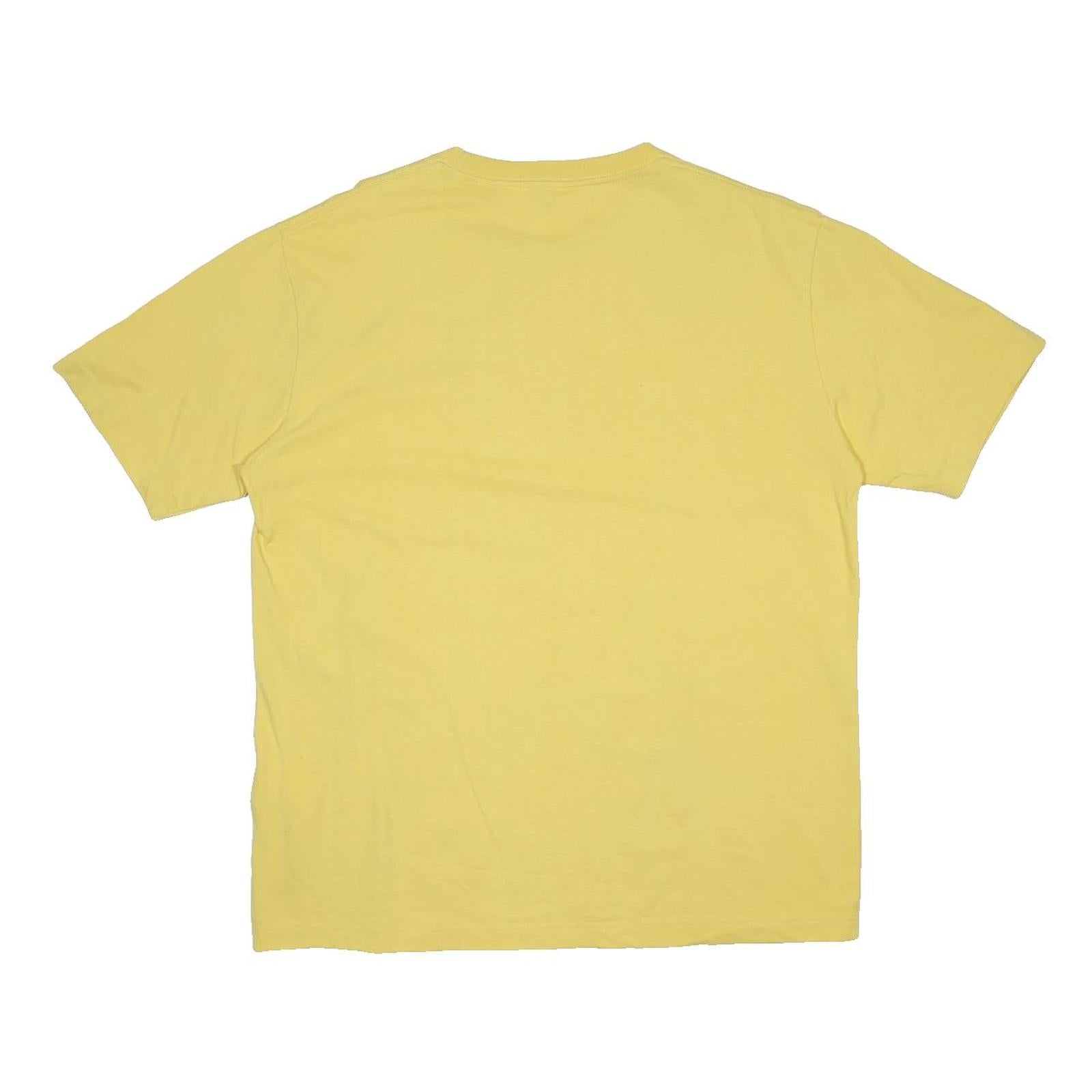 BEN DAVIS Mens Yellow Pocket T-Shirt XL Short Sleeve Crew Neck Cotton