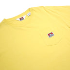 BEN DAVIS Mens Yellow Pocket T-Shirt XL Short Sleeve Crew Neck Cotton
