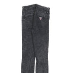 GUESS Womens Jeans Black Slim Skinny Denim Medium W24 L28 Stylish Zip Closure