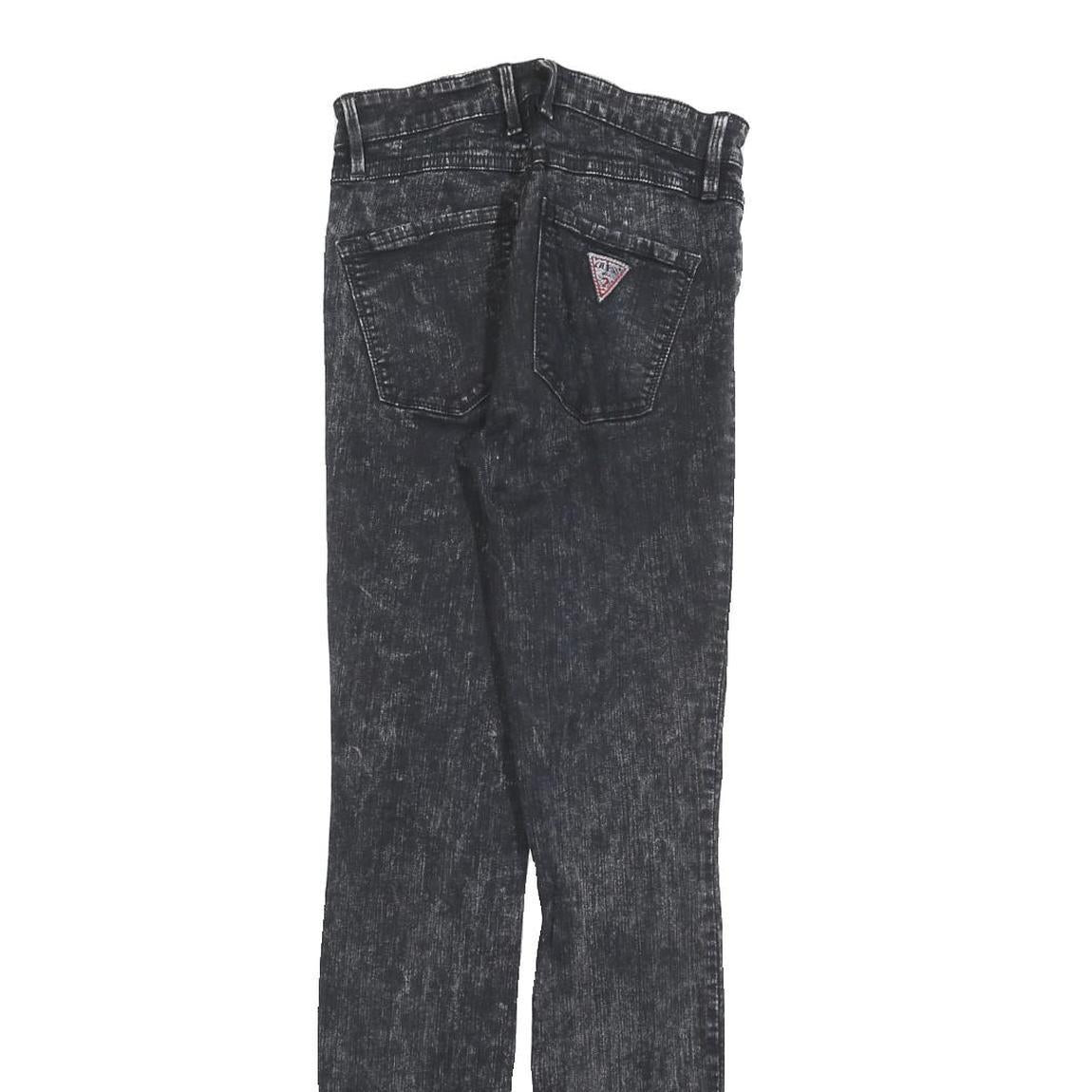 GUESS Womens Jeans Black Slim Skinny Denim Medium W24 L28 Stylish Zip Closure