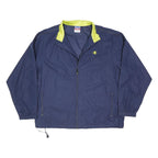 CHAMPION Mens Blue & Lime Lightweight Jacket L Polyester Blend Plain Zip
