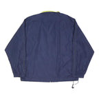 CHAMPION Mens Blue & Lime Lightweight Jacket L Polyester Blend Plain Zip
