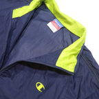 CHAMPION Mens Blue & Lime Lightweight Jacket L Polyester Blend Plain Zip