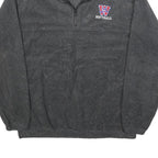 ULTRA CLUB Mens Grey W Softball Patterned Jumper 1/4 Zip Polyester Size M Casual