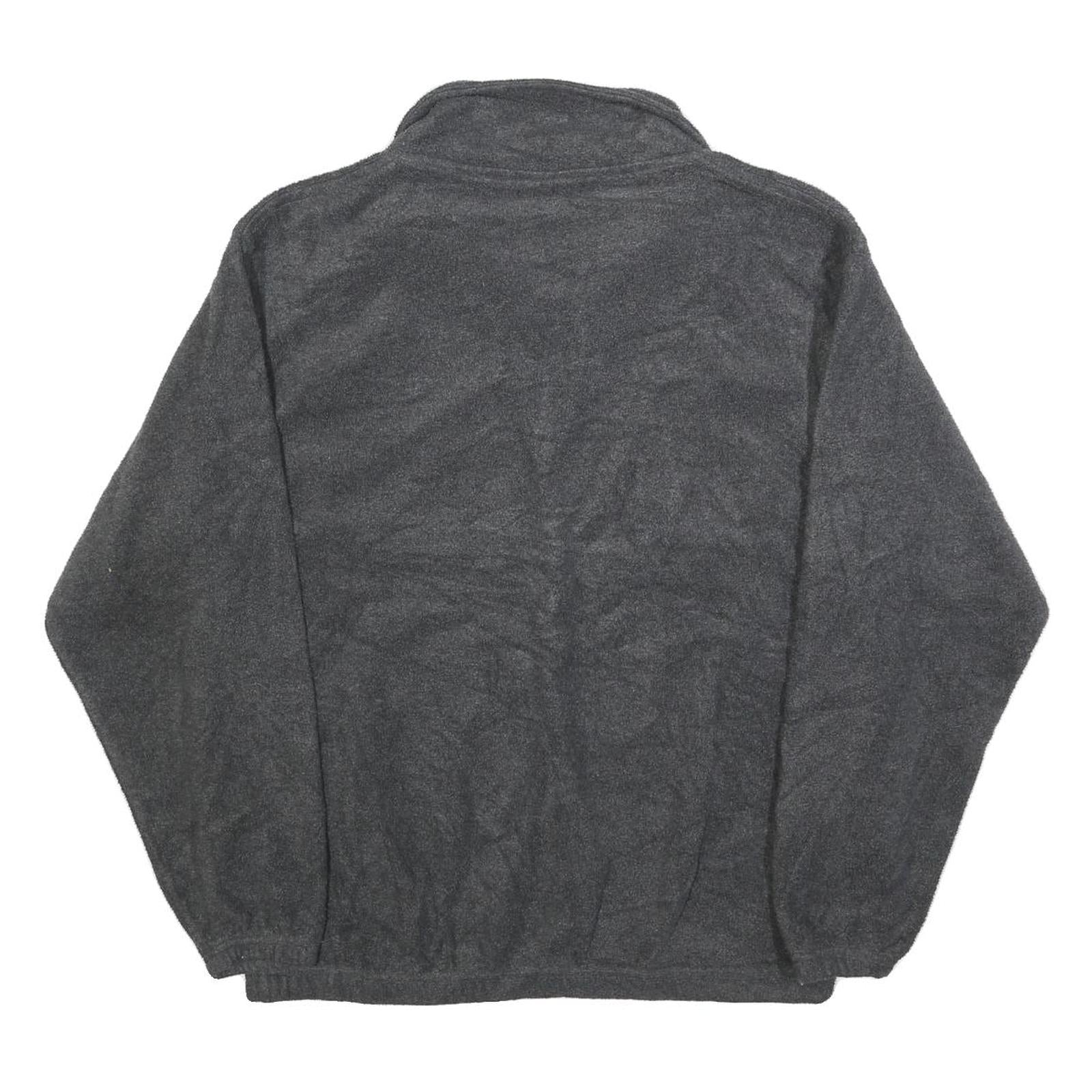 ULTRA CLUB Mens Grey W Softball Patterned Jumper 1/4 Zip Polyester Size M Casual