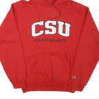 CHAMPION Mens Red CSU Stanislaus Pullover Hoodie M College Logo Sweatshirt
