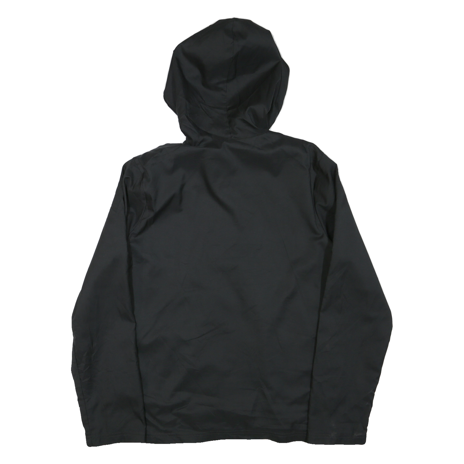 REEBOK Womens Black & White Hooded Jacket M Polyester Blend Zip Sportswear