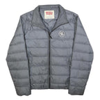 LEVI'S Mens Grey Jacket L Polyester Blend Puffer Lightweight Zip Up Casual