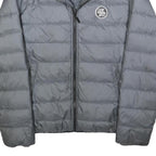 LEVI'S Mens Grey Jacket L Polyester Blend Puffer Lightweight Zip Up Casual