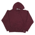 RUSSELL ATHLETIC Mens Maroon Pullover Hoodie L Classic Cotton Blend