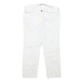 HEACH Womens Slim White Denim Slim Jeans W29 L24 Distressed Zip