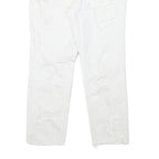 HEACH Womens Slim White Denim Slim Jeans W29 L24 Distressed Zip